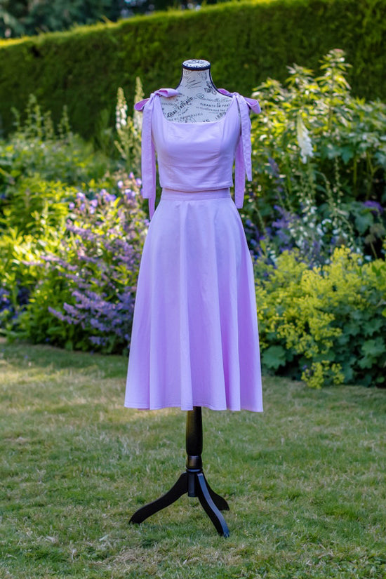 Montpensier Skirt | Adjustable Poplin Sun Skirt With A Bow Tie Back Detail