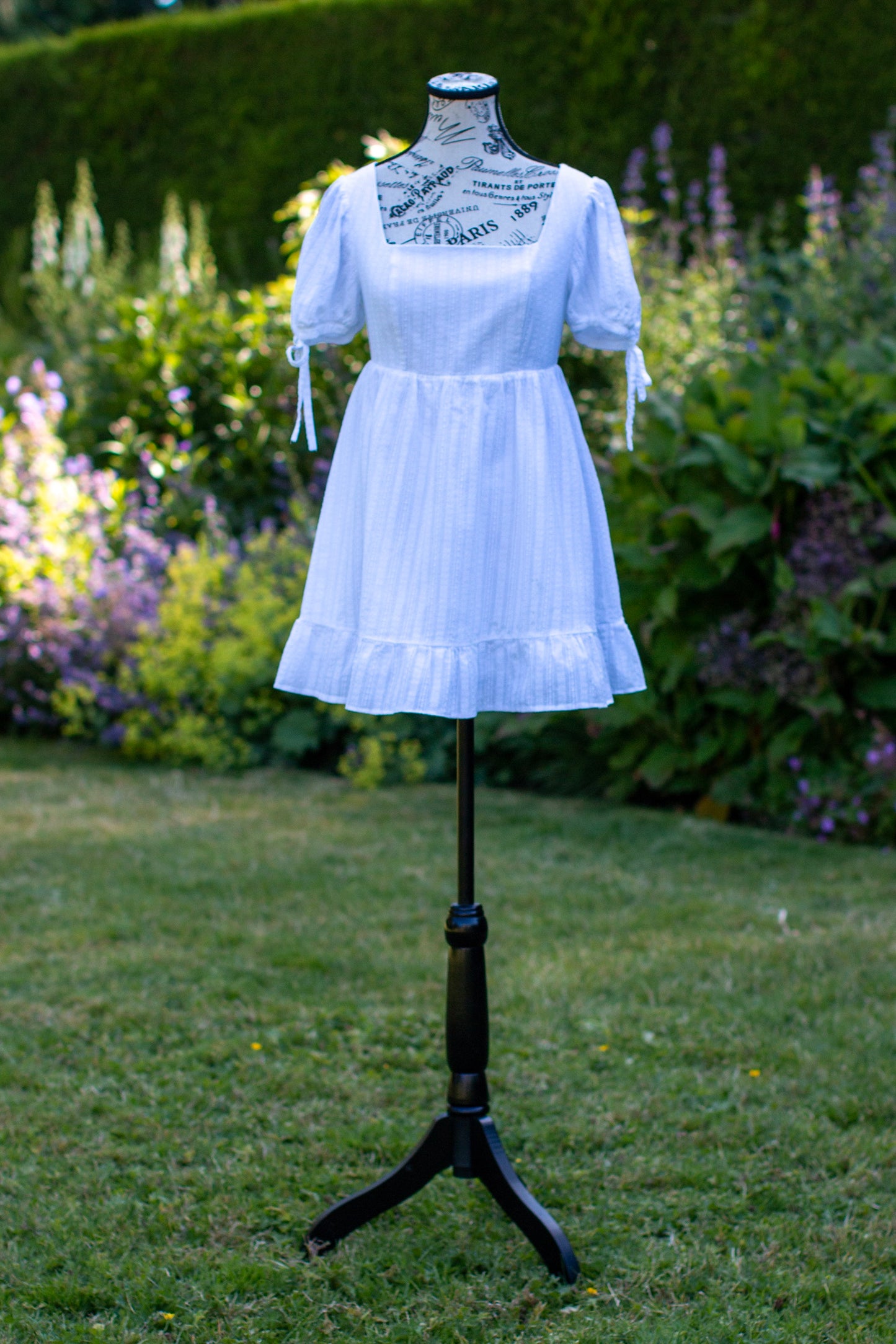 En Plein Air Dress | Romantic Babydoll Mini Dress With An Adjustable Corset Bodice And Short Bell Sleeves