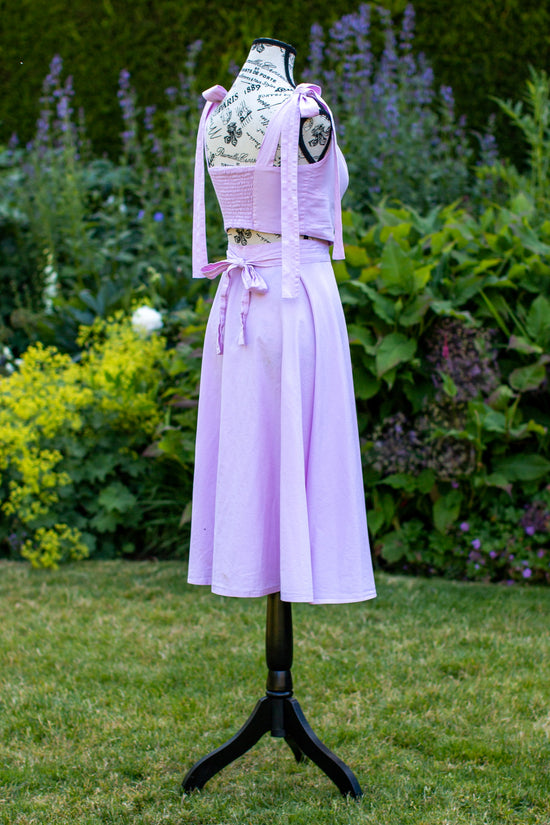 Montpensier Skirt | Adjustable Poplin Sun Skirt With A Bow Tie Back Detail