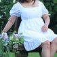 En Plein Air Dress | Romantic Babydoll Mini Dress With An Adjustable Corset Bodice And Short Bell Sleeves