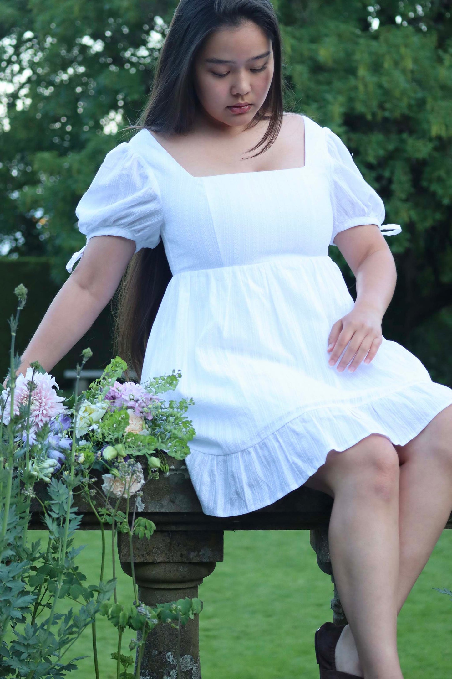 En Plein Air Dress | Romantic Babydoll Mini Dress With An Adjustable Corset Bodice And Short Bell Sleeves