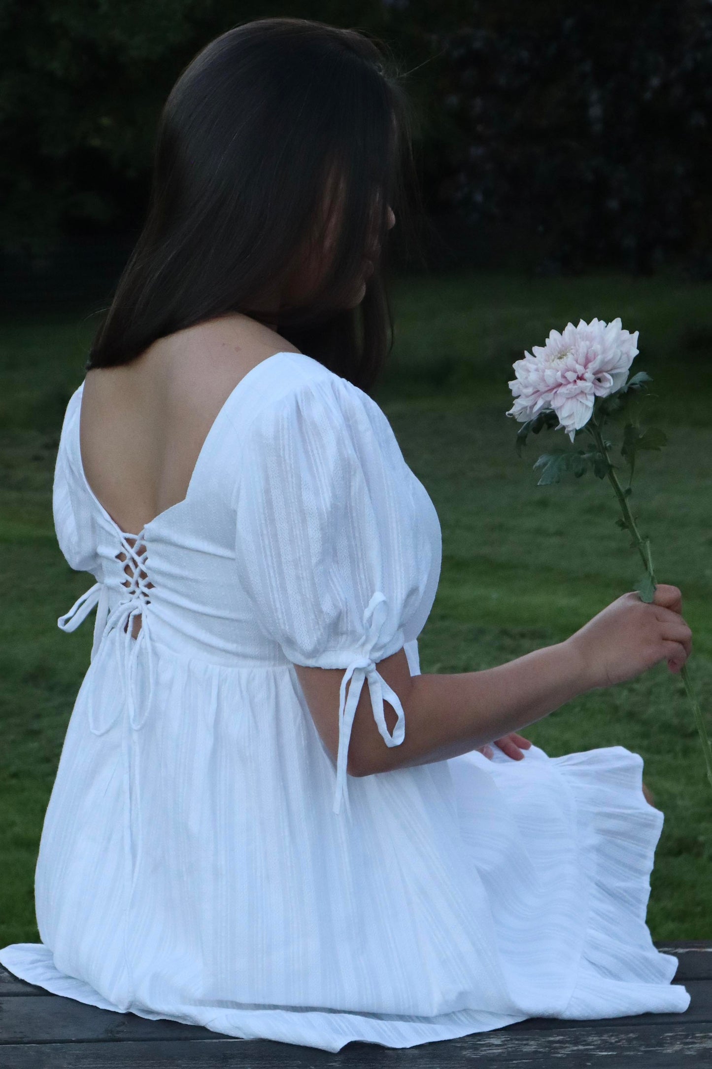 En Plein Air Dress | Romantic Babydoll Mini Dress With An Adjustable Corset Bodice And Short Bell Sleeves