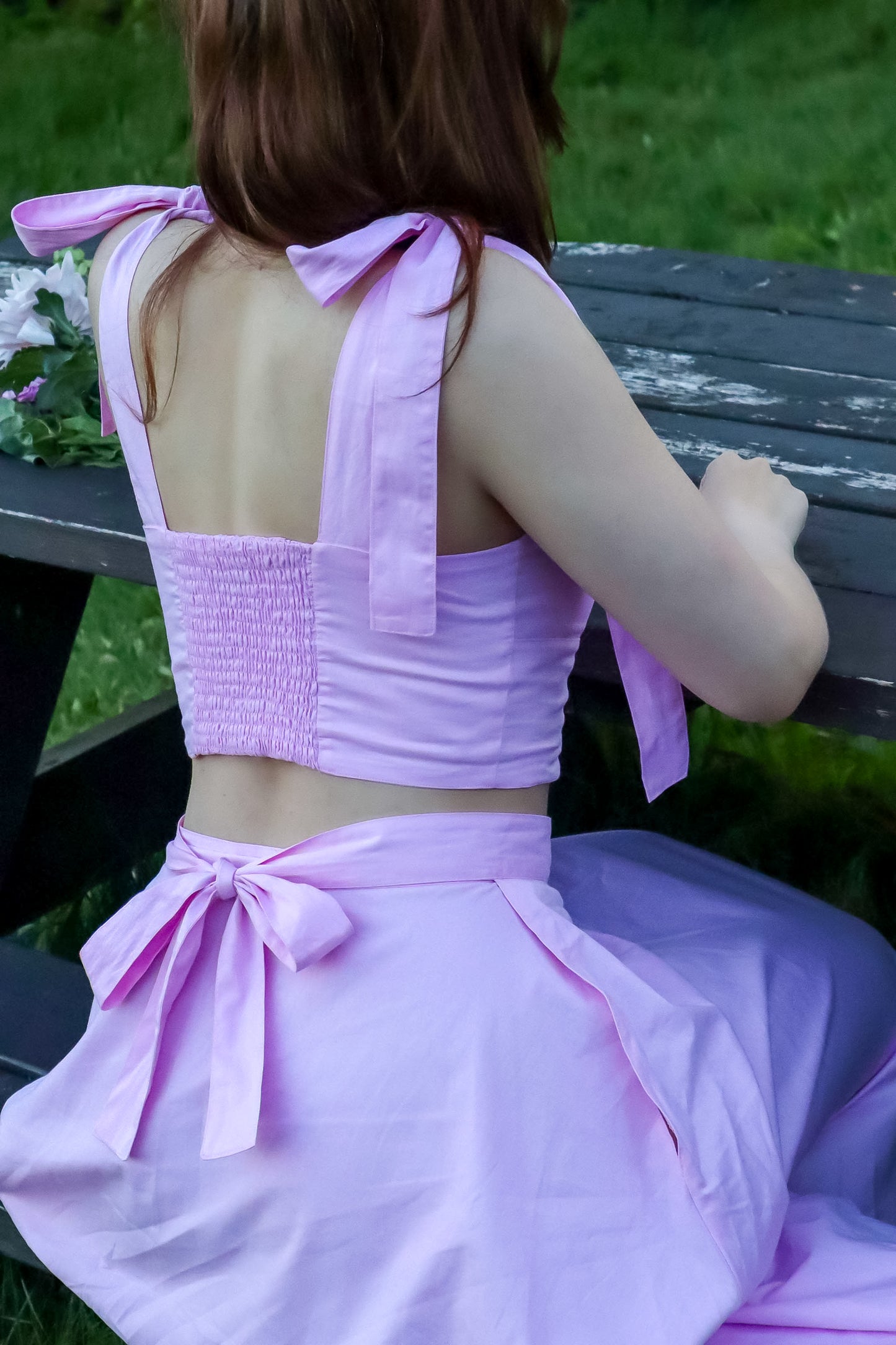 Montpensier Skirt | Adjustable Poplin Sun Skirt With A Bow Tie Back Detail
